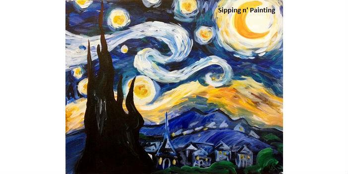 Starry Night Sat May 25 7PM Sipping N Painting Highland